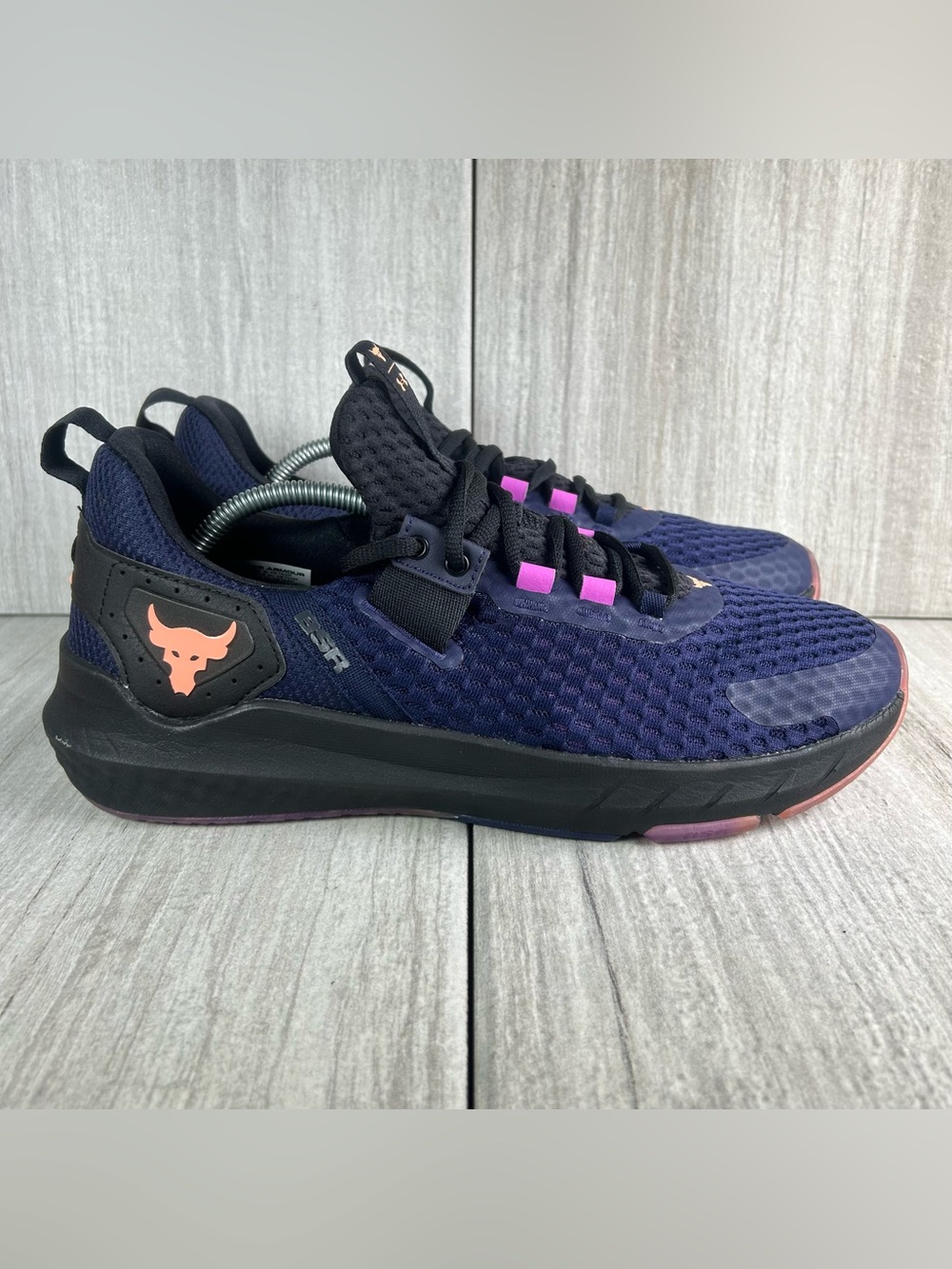 NEW Under Armour Project Rock BSR Navy Athletic Training Shoes Men's Size 11.5